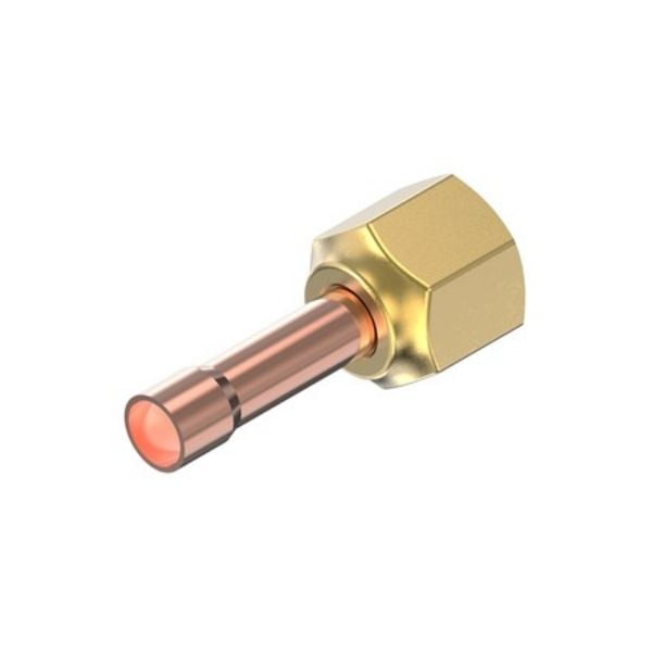 Danfoss 068-206066 T2/TE2 Adaptörü 1/4 IN M/116 Bakýr Kuyruklu Prinç Adaptör
