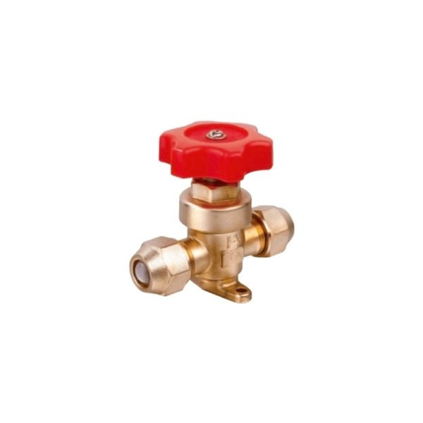 Hongsen 3/8" SAE/KM-3/8 Rakorlu Kırmızı Ara Vana