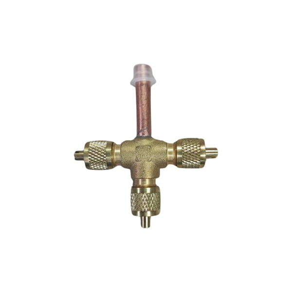 Thermotrick 7/16-20UNF, With Copper Tube(1/4',30 MM) Üçlü Şarj Valfi istavroz